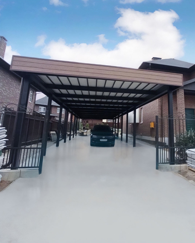 Арочный автонавес для дачи